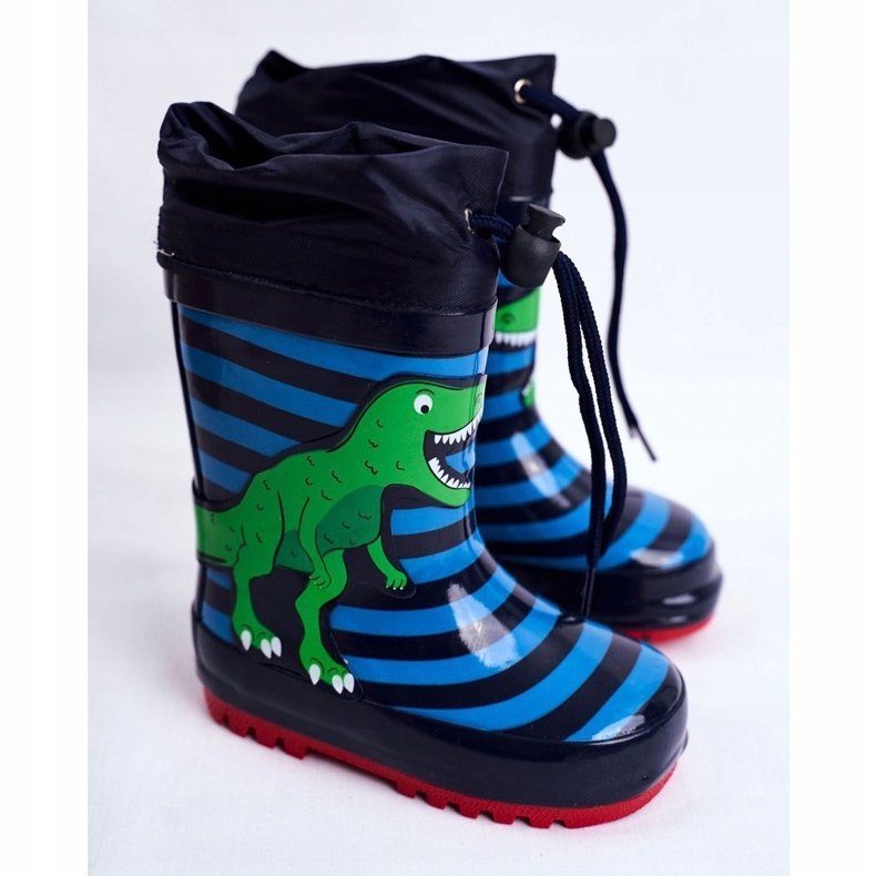Apawwa Gyermek gumi galushes Navy Blue Dinosaur Mordeso sötétkék kék zöld 1