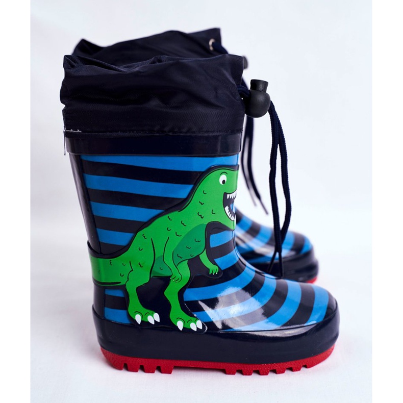 Apawwa Gyermek gumi galushes Navy Blue Dinosaur Mordeso sötétkék kék zöld 2