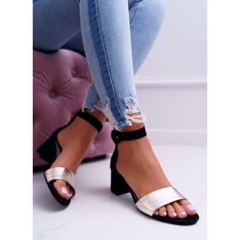 Női szandál Maciejka Bőr Velúr Fekete 04141-25 / 00-5 sárga 2