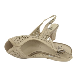 Caprice áttört bőr szandál 29606 bézs 3