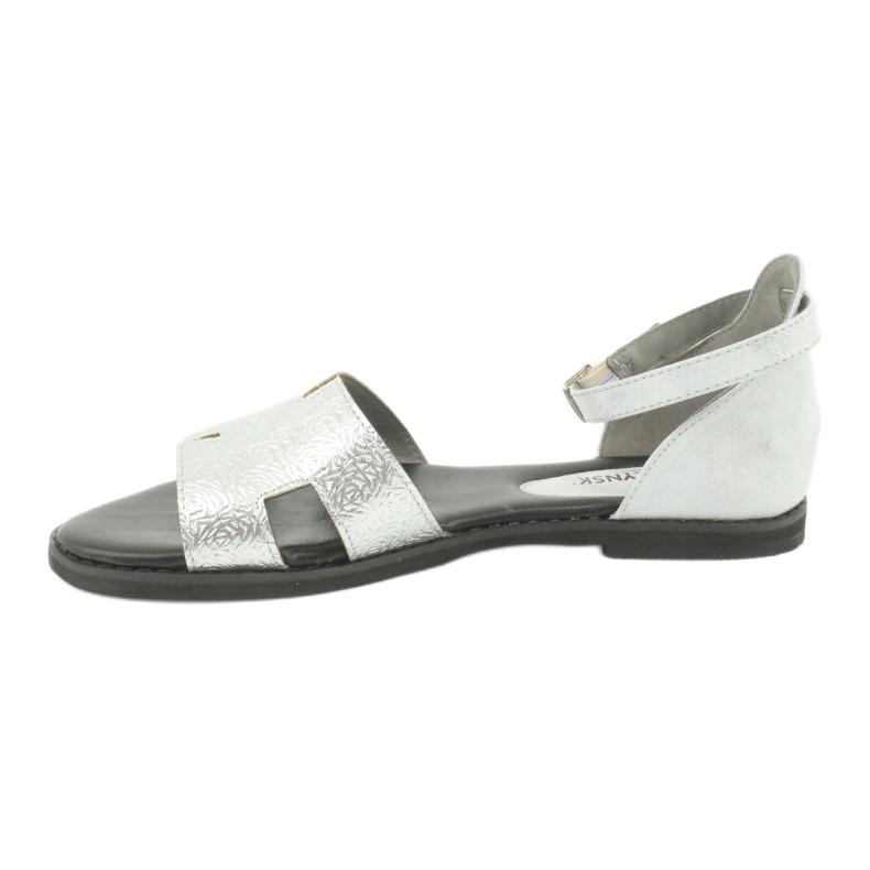 M.Daszyński Ezüst szandál sarokkal Daszyński MR1848-17 fekete szürke 1 M.Daszyński Ezüst szandál sarokkal Daszyński MR1848-17 fekete szürke 1