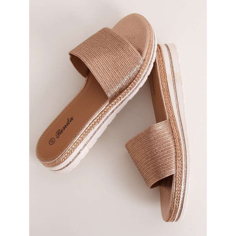 Pezsgő női papucs 222-32 Pezsgő aranysárga 1