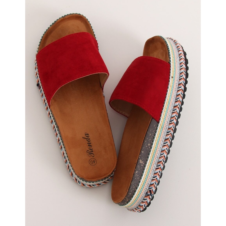 Piros női piros papucs BQ-50 Red 1