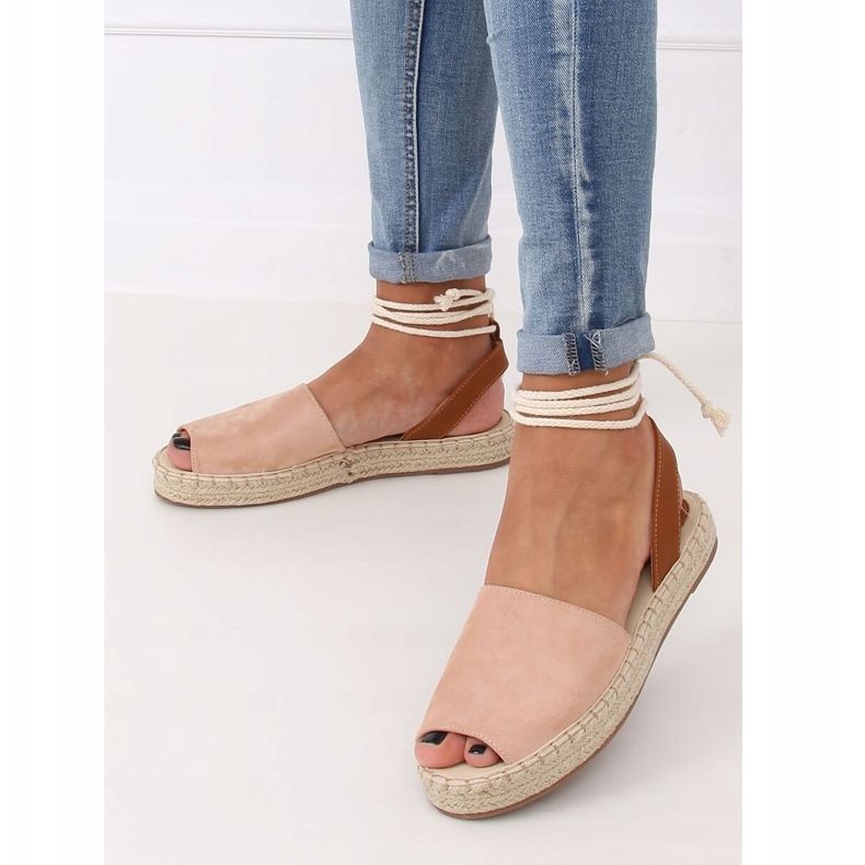 Rózsaszín női espadrilles LL908 Nude 1 Rózsaszín női espadrilles LL908 Nude 1