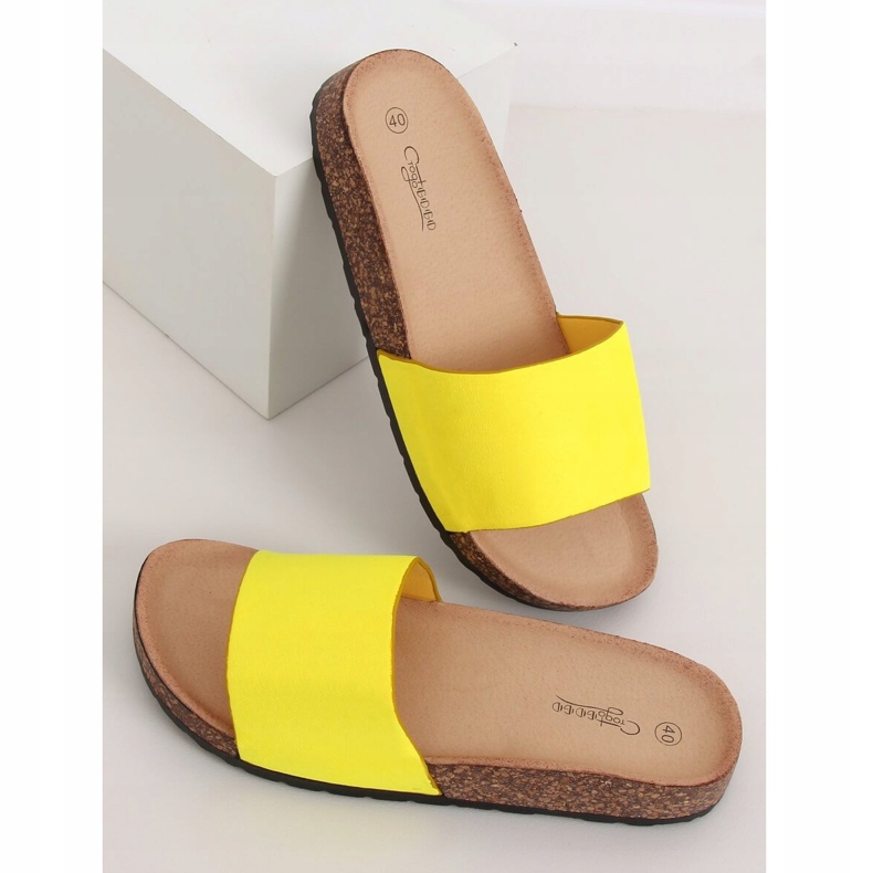 Sárga G-572 Sárga parafa talpú papucs 2