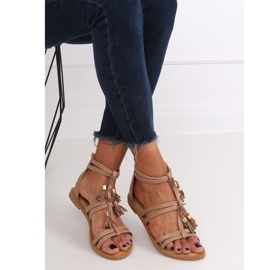 Boho bézs színű szandál JN806 Khaki 2