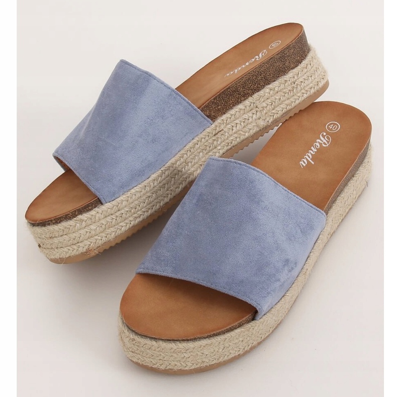 Kék espadrilles papucs 10-215 Kék 1