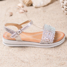 Renda Szandálok A Platformon szürke 1