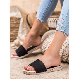 Anesia Paris Velúr papucs fekete 1