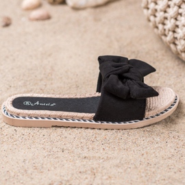 Anesia Paris Stílusos velúr papucs fekete 1