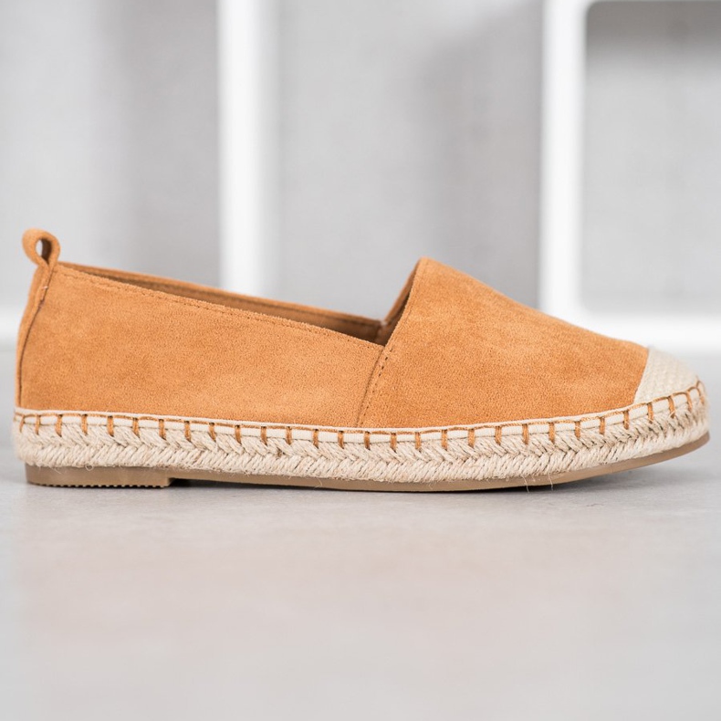 Anesia Paris Kényelmes velúr espadrillák barna 2