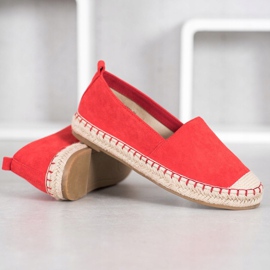 Anesia Paris Kényelmes velúr espadrillák piros 1 Anesia Paris Kényelmes velúr espadrillák piros 1