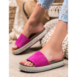Renda Papucs a platformon lila 1