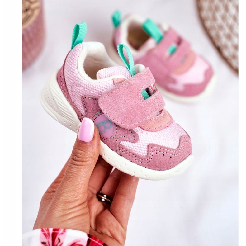 Apawwa Sportos gyermekcipő tépőzáras velúrral, rózsaszín Malbred 1