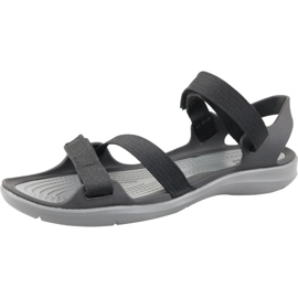 Crocs Swiftwater heveder szandál W 204804-001 fekete szürke 1
