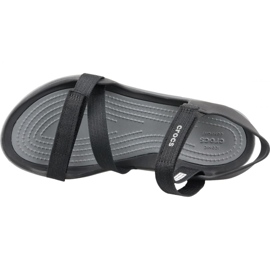 Crocs Swiftwater heveder szandál W 204804-001 fekete szürke 2