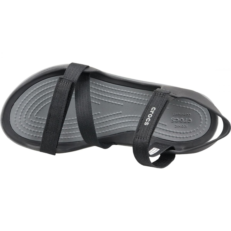 Crocs Swiftwater heveder szandál W 204804-001 fekete szürke 2