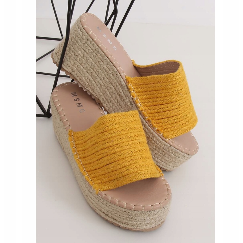 Ék papucs méz espadrilles LL909 Sárga 1