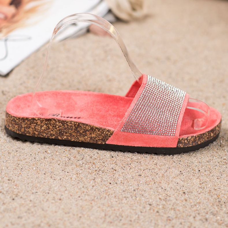 Bona Papucs köbös cirkónium -dioxiddal rózsaszín 2