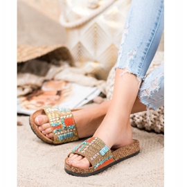 Bona Papucs gyöngyökkel sokszínű 2