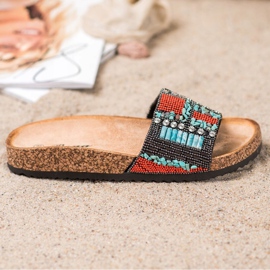 Bona Papucs gyöngyökkel sokszínű 2 Bona Papucs gyöngyökkel sokszínű 2