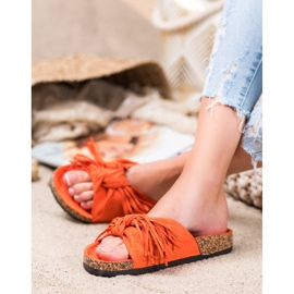 Bestelle Velúr papucs szegéllyel narancssárga 1