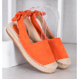 Nio Nio Espadrilles felfedezett sarokkal narancs 1