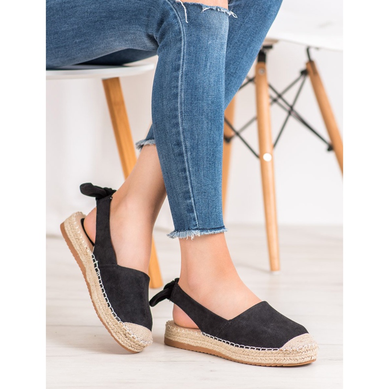 Nio Nio Espadrilles felfedezett sarokkal fekete 1 Nio Nio Espadrilles felfedezett sarokkal fekete 1