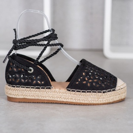 Bella Star Kötve Espadrilles A Platformon fekete 2 Bella Star Kötve Espadrilles A Platformon fekete 2