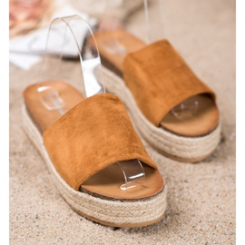 Renda Velúr papucs a platformon barna 2