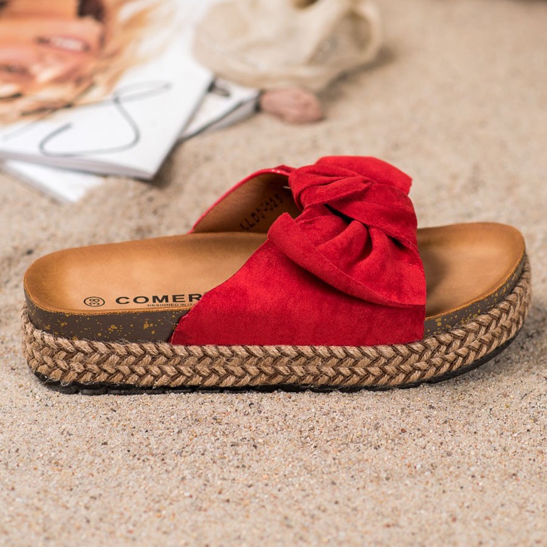 Comer Papucs a magas platformon piros 2