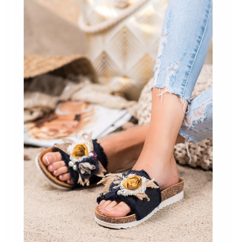 SHELOVET Divatos papucs fekete sokszínű 1