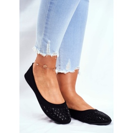 Le Scarpe Női fekete balerinák Amantero köbcirkóniával 1