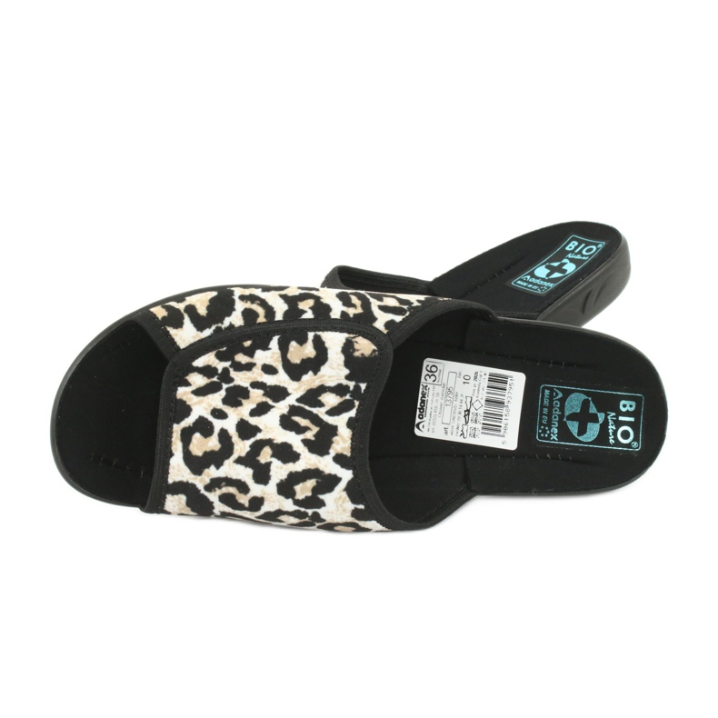 Adanex 13795 párduc női papucs bézs fekete 4