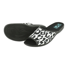 Adanex 24957 leopárd női papucs fehér fekete 3