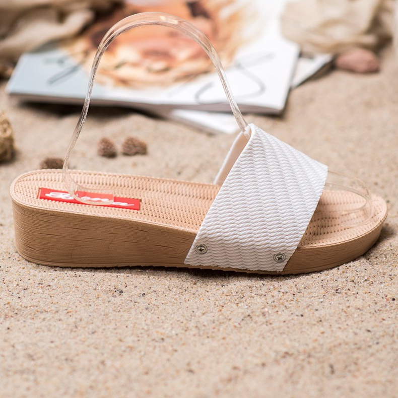 Bona Stílusos ék papucs fehér 1 Bona Stílusos ék papucs fehér 1