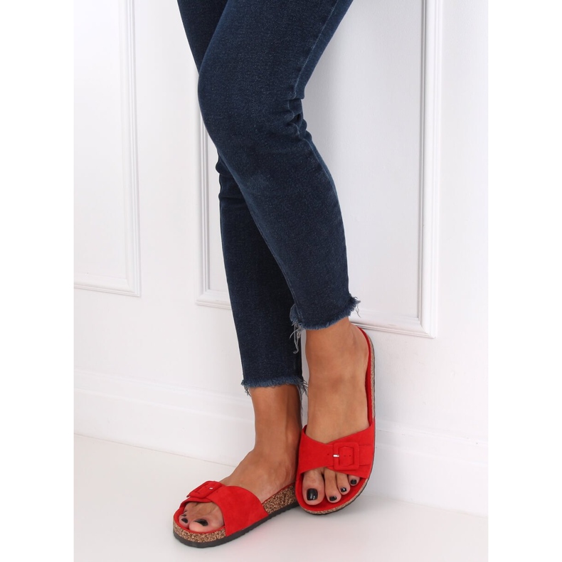 Piros G-5026 Piros parafa talpú papucs 1
