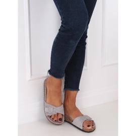 Szürke G-5026 Szürke parafa talpú papucs 2