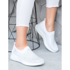 Super Mode Sportcipő kristályokkal fehér 1