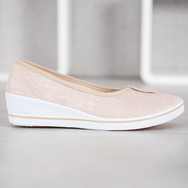 Comer Balerinák csillogással barna sárga 2