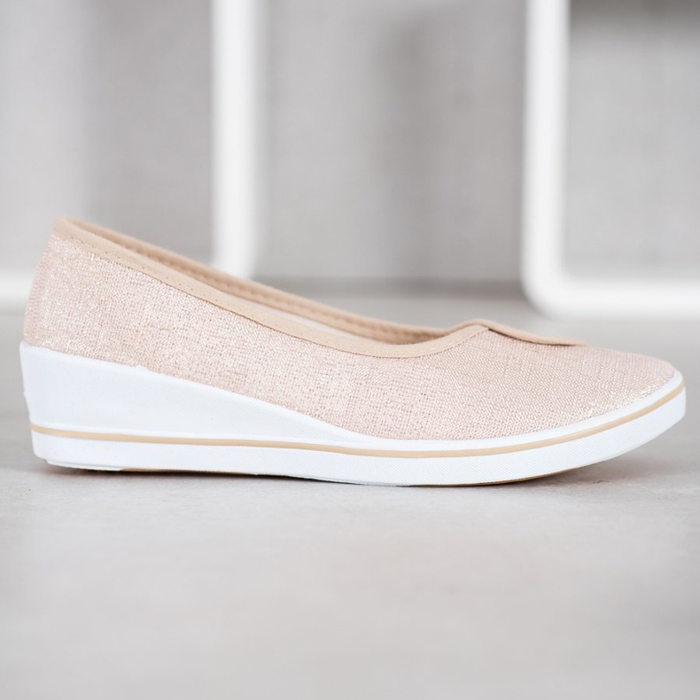 Comer Balerinák csillogással barna sárga 2