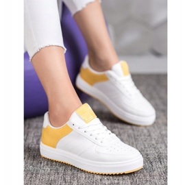 SHELOVET Stílusos cipő a platformon fehér 2