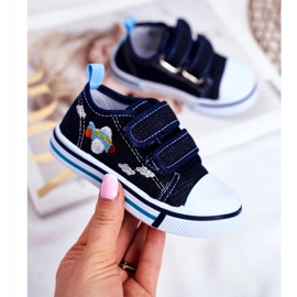 PL1 Navy Blue Nimalo gyerekcipő tépőzárral sötétkék 1