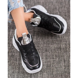 SHELOVET Eco bőr cipők fekete szürke 1