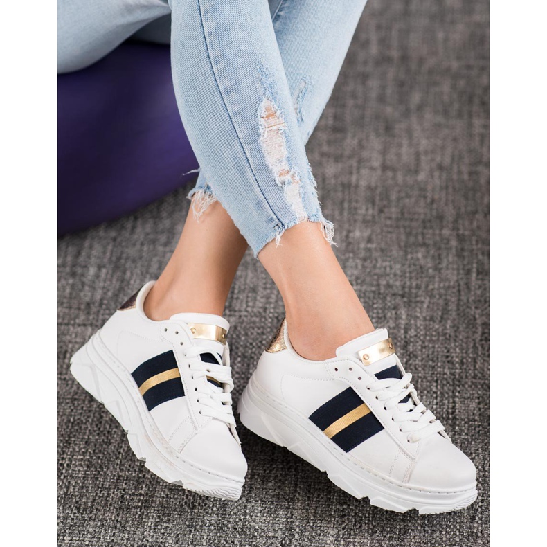 Weide Cipők a platformon fehér fekete sárga 1 Weide Cipők a platformon fehér fekete sárga 1