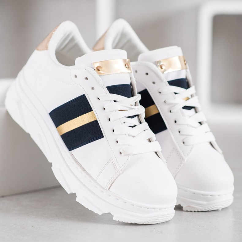 Weide Cipők a platformon fehér fekete sárga 2