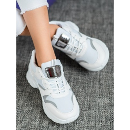 SHELOVET Stílusos cipők fehér szürke 1