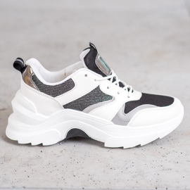 SHELOVET Stílusos cipők fehér fekete 1