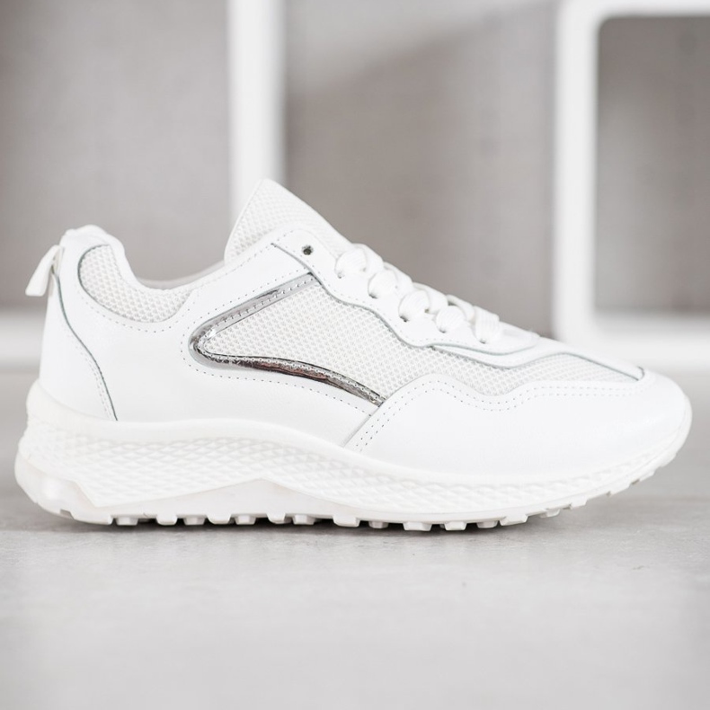 SHELOVET Klasszikus fehér cipők szürke 2