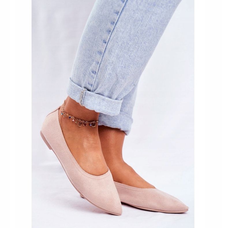 PS1 Női öko-velúr balerinák Bézs Bellissima 1